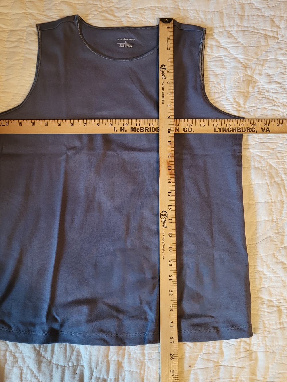 Christopher & Banks Dusty Blue Sleeveless Tank